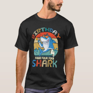 Baby Cute Shark Birthday Boy 4 Year Old  4N T-shirt