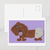 Baby Dachshond Briefkaart (Voorkant / Achterkant)
