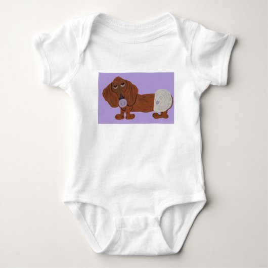 Baby Dachshond Romper (Voorkant)