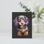 Baby Dachshund Briefkaart (Staand voorkant)