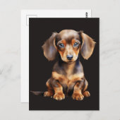 Baby Dachshund Briefkaart (Voorkant / Achterkant)