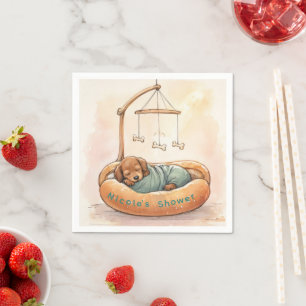 Baby Dachshund Feest  Servet