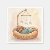 Baby Dachshund Feest Servet (Voorkant)