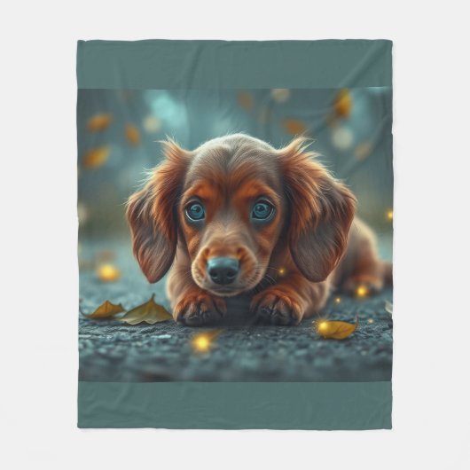 baby dachshund fleece deken (Voorkant)