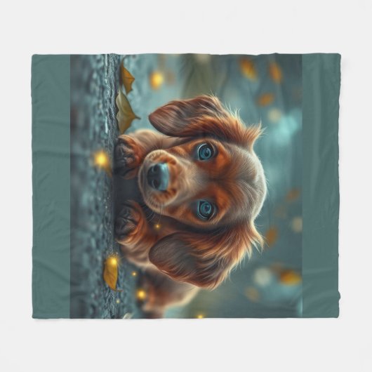 baby dachshund fleece deken (Voorkant (Horizontaal))