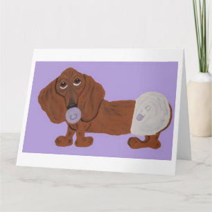 Baby Dachshund Kaart