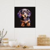 Baby Dachshund Poster (Keuken)