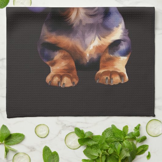 Baby Dachshund Theedoek (Gevouwen)