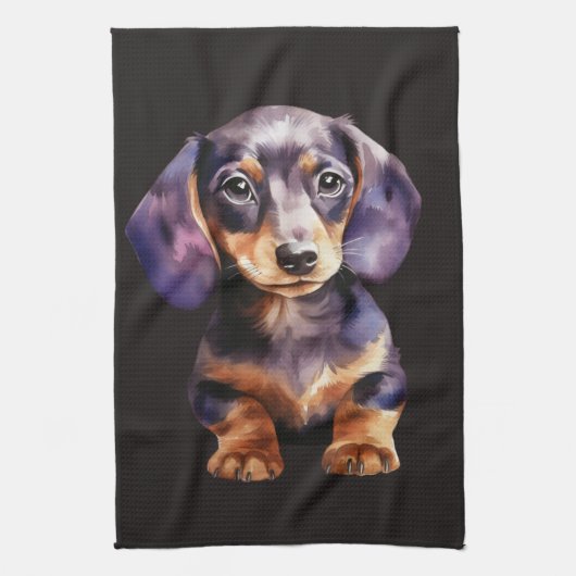 Baby Dachshund Theedoek (Verticaal)