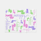 Baby Dachshund Wiener Dog Blanket - Gepersonalisee Fleece Deken (Voorkant (Horizontaal))