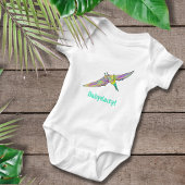 Baby dactylkleurig terodactylus dinosaur romper