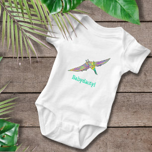 Baby dactylkleurig terodactylus dinosaur romper