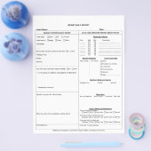 Baby Dagelijks rapport — Blad Flyer (Enkel)