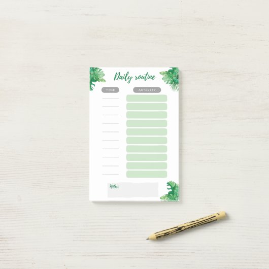 Baby Daily Routine Post-it Oerwoud Post-it® Notes (Op bureau)