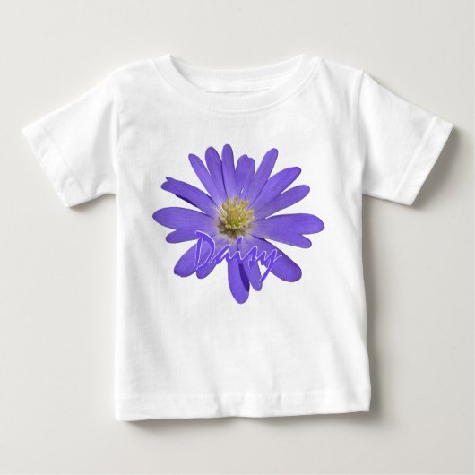Baby Daisy T-shirt Gepersonaliseerd Paarse Baby Sh (Voorkant)