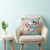 Baby Dalmatiër met een fopspeen - Geboorte Stats Kussen (Stoel)