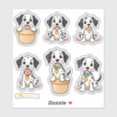 Baby Dalmatiërs Scrapbook Briefpapier Stickers (Vel)