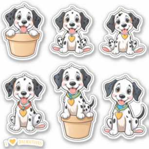 Baby Dalmatiërs Scrapbook Briefpapier Stickers