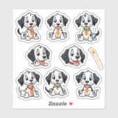 Baby Dalmatiërs Scrapbook Stationery Stickers (Vel)