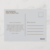 Baby  Dank je blauwe Teddy Bear Nursery Briefkaart (Achterkant)