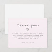 Baby dank je kaart, verjaardagsdank je Briefkaart (Voorkant / Achterkant)