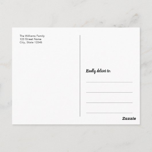 Baby dank u aangepaste foto briefkaart (Achterkant)