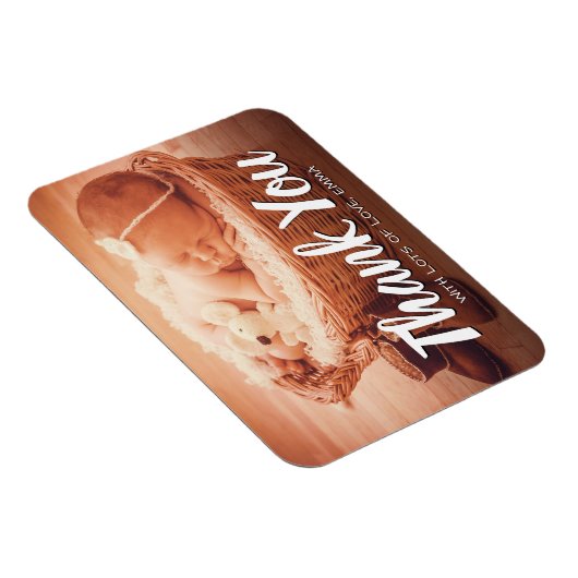 Baby dank u aangepaste foto magneet (Rechterzijde)