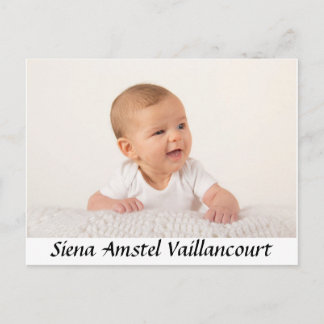 Baby Dank u briefkaart