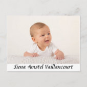 Baby Dank u briefkaart (Voorkant)