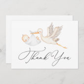 Baby Dank u Kaart Nota Notitiekaartje (Voorkant / Achterkant)