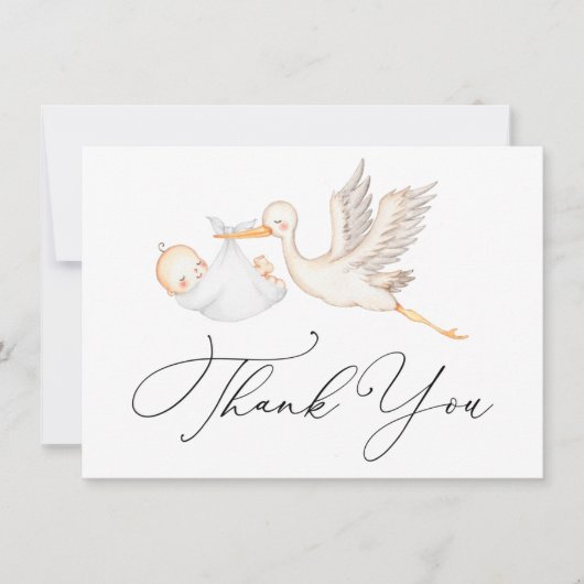 Baby Dank u Kaart Nota Notitiekaartje (Voorkant)