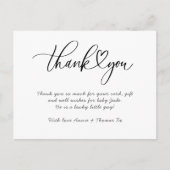 Baby dank u kaarten hart dank u (Voorkant)