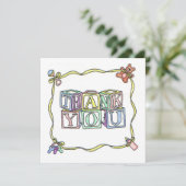 Baby Dank u vierkant Kaart (Staand voorkant)