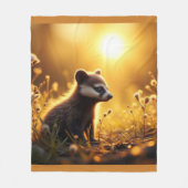 baby dasbadger bij zonsondergang fleece deken (Voorkant)