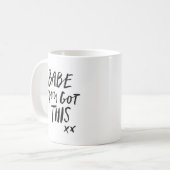 "Baby dat je dit hebt" - Klassieke witte Mok (Voorkant links)