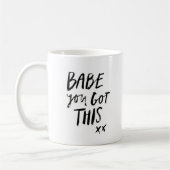 "Baby dat je dit hebt" - Klassieke witte Mok (Links)