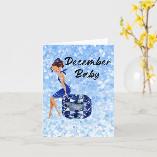 Baby december kaart (Gele Bloem)