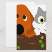 baby decoratie kat hond spullen briefpapier (Voorkant / Achterkant)
