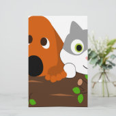 baby decoratie kat hond spullen briefpapier (Staand voorkant)