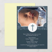 Baby Dedicatie BOY Baptism Fotonodiging 5x7 Kaart (Voorkant / Achterkant)