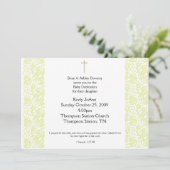 Baby Dedicatie Genderneutrale Baptisme uitnodiging (Staand voorkant)