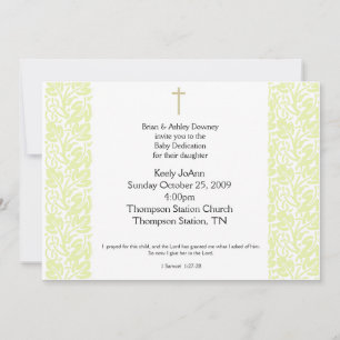 Baby Dedicatie Genderneutrale Baptisme uitnodiging