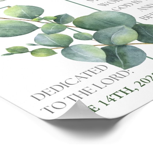 Baby Dedication Poster (Hoek)