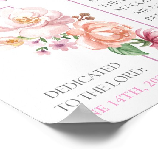 Baby Dedication Poster - Baby Girl (Hoek)