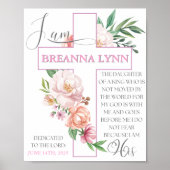 Baby Dedication Poster - Baby Girl (Voorkant)