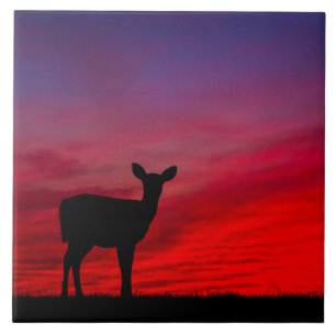 Baby Deer Ceramic Tile Tegeltje