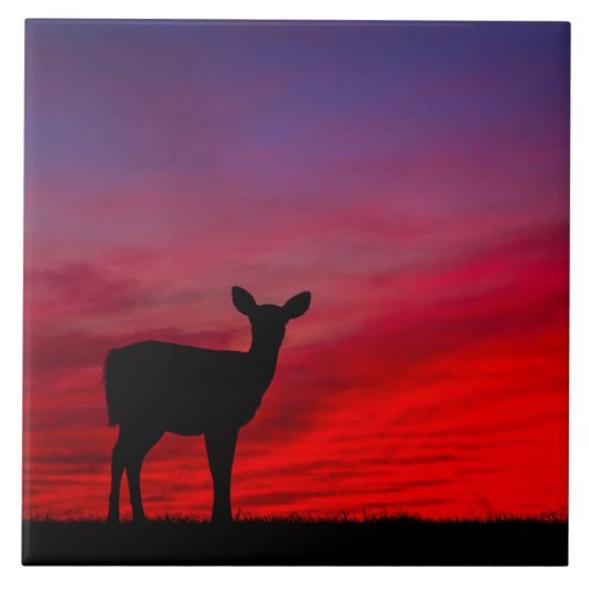 Baby Deer Ceramic Tile Tegeltje (Voorkant)