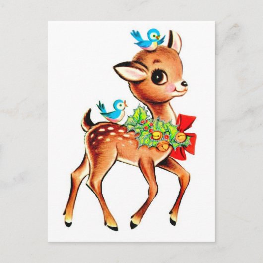 Baby Deer Christmas Feestdagenkaart (Voorkant)