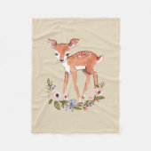 Baby Deer cozy winter fleece sherpa blanket (Voorkant)