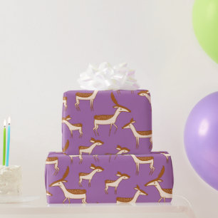 Baby Deer en familie van Lavender Paars Cadeaupapier